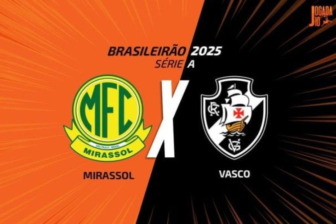 Mirassol x Vasco: onde assistir, escalações e arbitragem - (crédito: Arte: Jogada10) Mirassol x Vasco: onde assistir, escalações e arbitragem - (crédito: Arte: Jogada10)