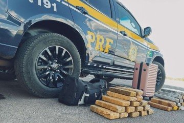 Drogas foram apreendidas durante fiscalização -  (crédito: PRF/Divulgação)