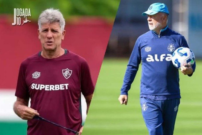 Velhos conhecidos volta a se enfrentar na reta final do primeiro turno do Brasileirão -  (crédito: Foto: Divulgação/Fluminense;Divulgação/Grêmio)
