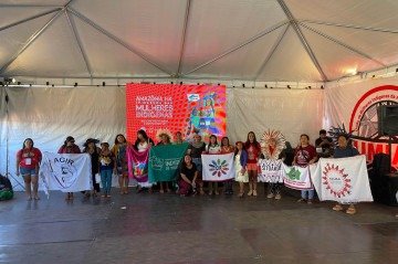 Assembleia de mulheres indígenas do Brasil se reúne no Eixo Cultural Íbero-Americano -  (crédito: Davi Cruz/CB/D.A Press)