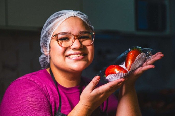  Sabrina Moreira viu no doce uma oportunidade de abrir seu próprio negócio -  (crédito:  Ismael Soares/Acode ai Produções)