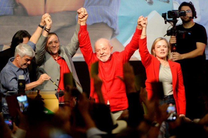Evento do partido aconteceu em Brasília e teve clima de apoio para Lula ser candidato em 2026 -  (crédito: Ed Alves/CB/DA.Press)