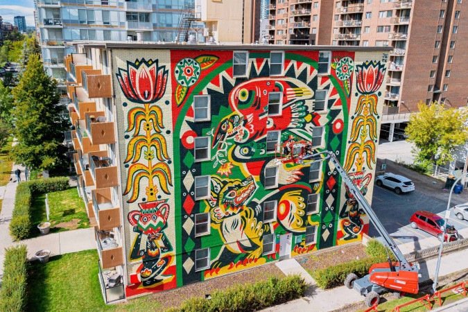 Mural de JuMu em Calgary, no Canadá 