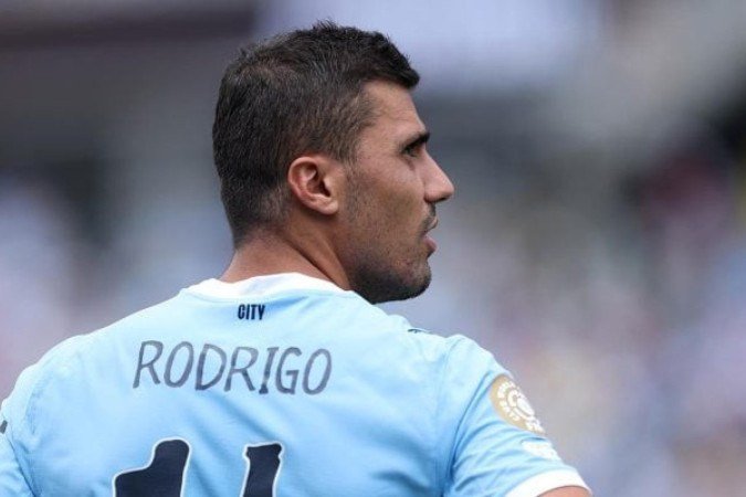 Rodri tem contrato com o Manchester City até junho de 2027 - (crédito: Foto: Dan Mullan/Getty Images) Rodri tem contrato com o Manchester City até junho de 2027 - (crédito: Foto: Dan Mullan/Getty Images)