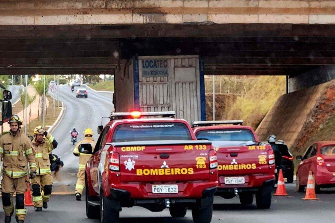 O Corpo de Bombeiros foi até o local para realizar atendimento -  (crédito: Cedidas ao Correio)
