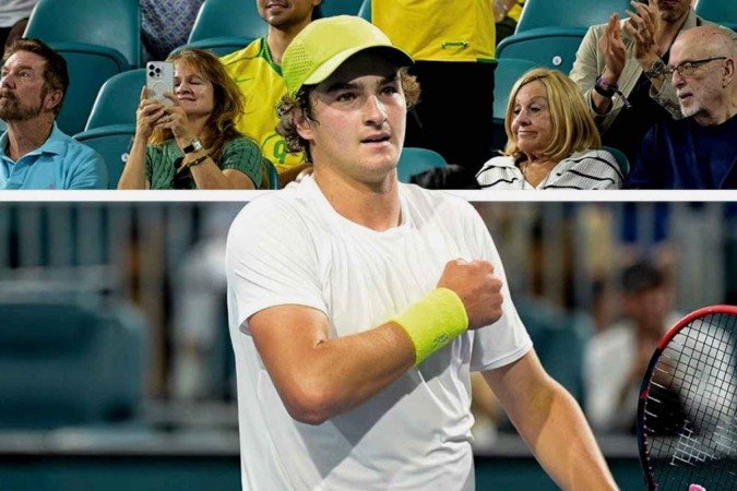 Ao obter mais uma subida na lista da ATP, Fonseca empata com Flávio Saretta como o nono melhor ranqueado da história do tênis brasileiro masculino - (crédito: AFP) Ao obter mais uma subida na lista da ATP, Fonseca empata com Flávio Saretta como o nono melhor ranqueado da história do tênis brasileiro masculino - (crédito: AFP)
