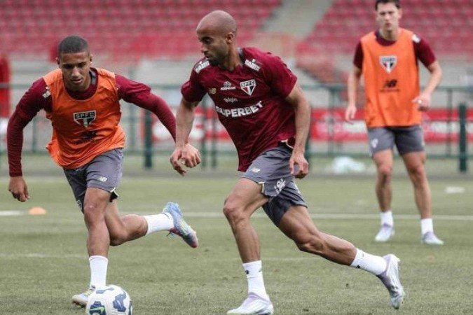 Lucas está em fase final de transição física - (crédito: Foto: Rubens Chiri / São Paulo FC) Lucas está em fase final de transição física - (crédito: Foto: Rubens Chiri / São Paulo FC)
