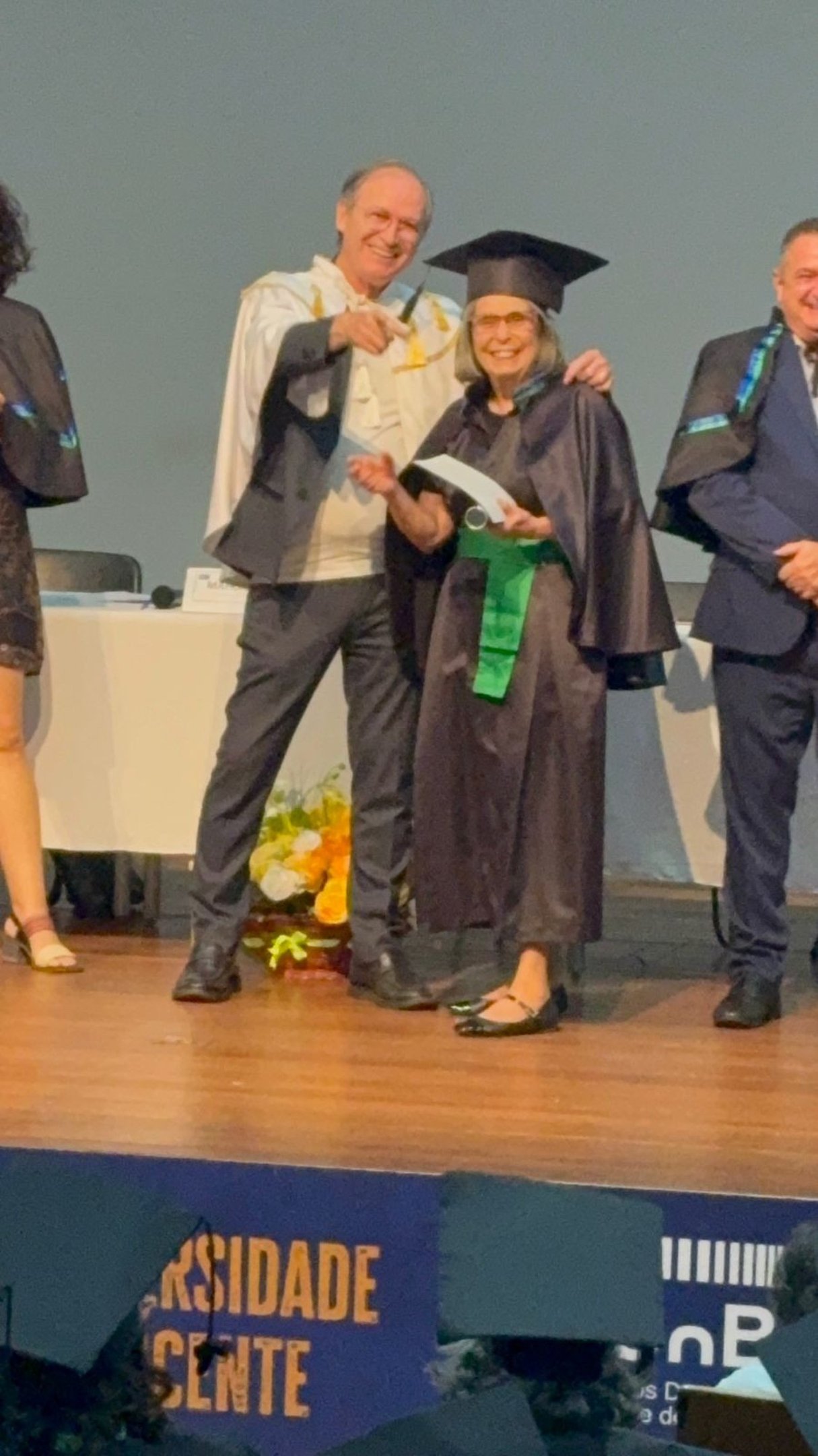 Valéria Cláudia Laboissieree Ulhoa, de 77 anos, se forma no curso de Educador Político Social em Gerontologia, da UniSER