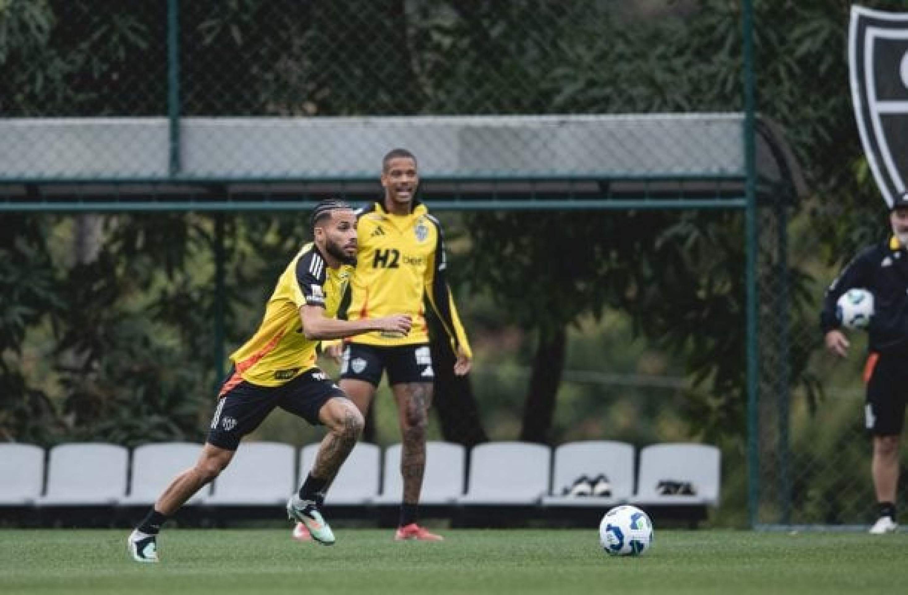 Cuca tem dúvida na escalação do Galo para o jogo contra o Flamengo -  (crédito: Foto: Pedro Souza / Atlético)