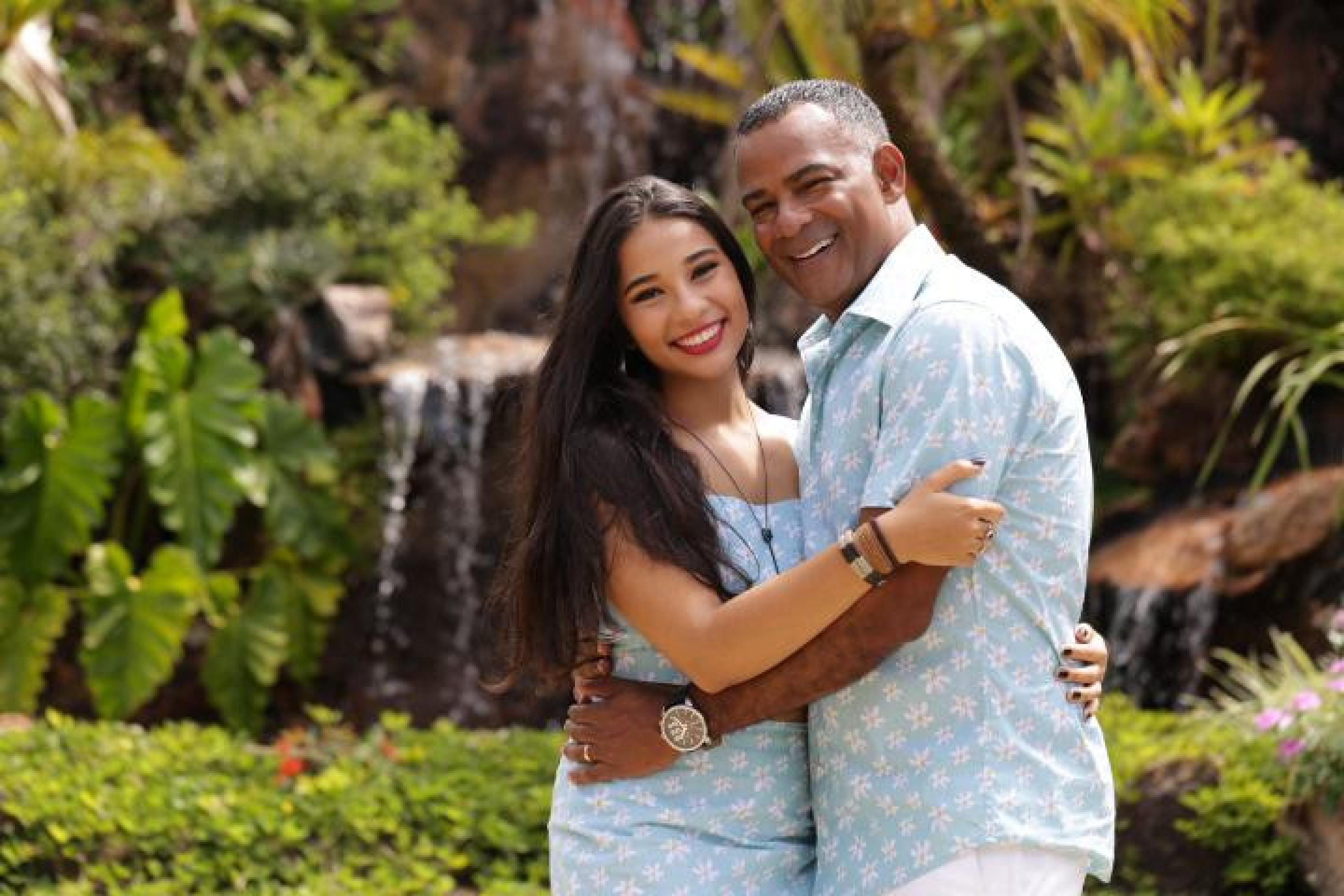 Ana Luiza Barreto ao lado do pai, José Luiz Barreto: um homem conhecido por gostar de se cuidar