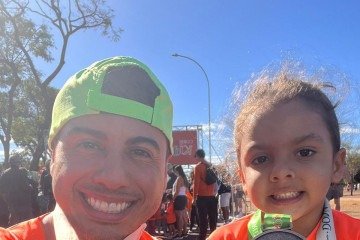 André Alves e o filho Augusto são apaixonados por corrida