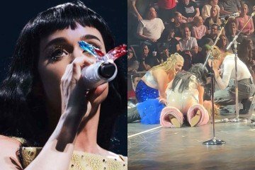 Katy Perry chamou fã ao palco  -  (crédito: Reprodução / TikTok)