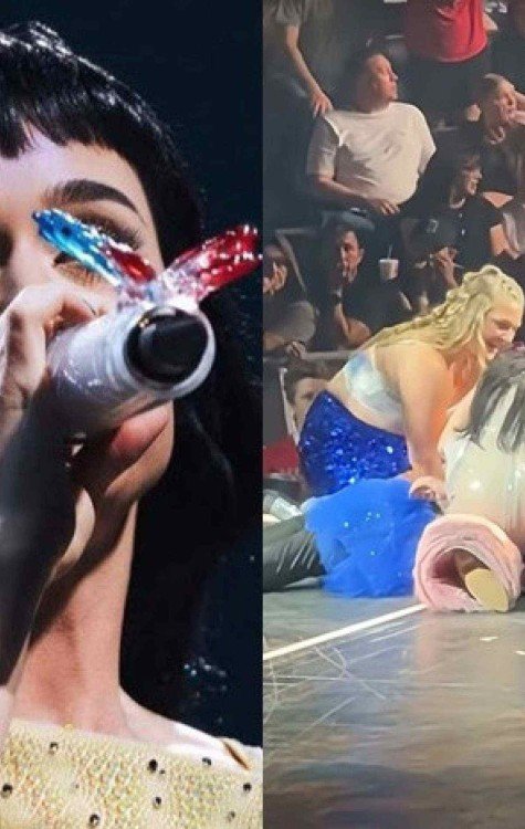 Katy Perry chamou fã ao palco  -  (crédito: Reprodução / TikTok)