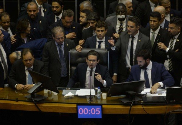 Tensão na Camara dos Deputados - (crédito: Ed Alves/CB/D.A Press )
