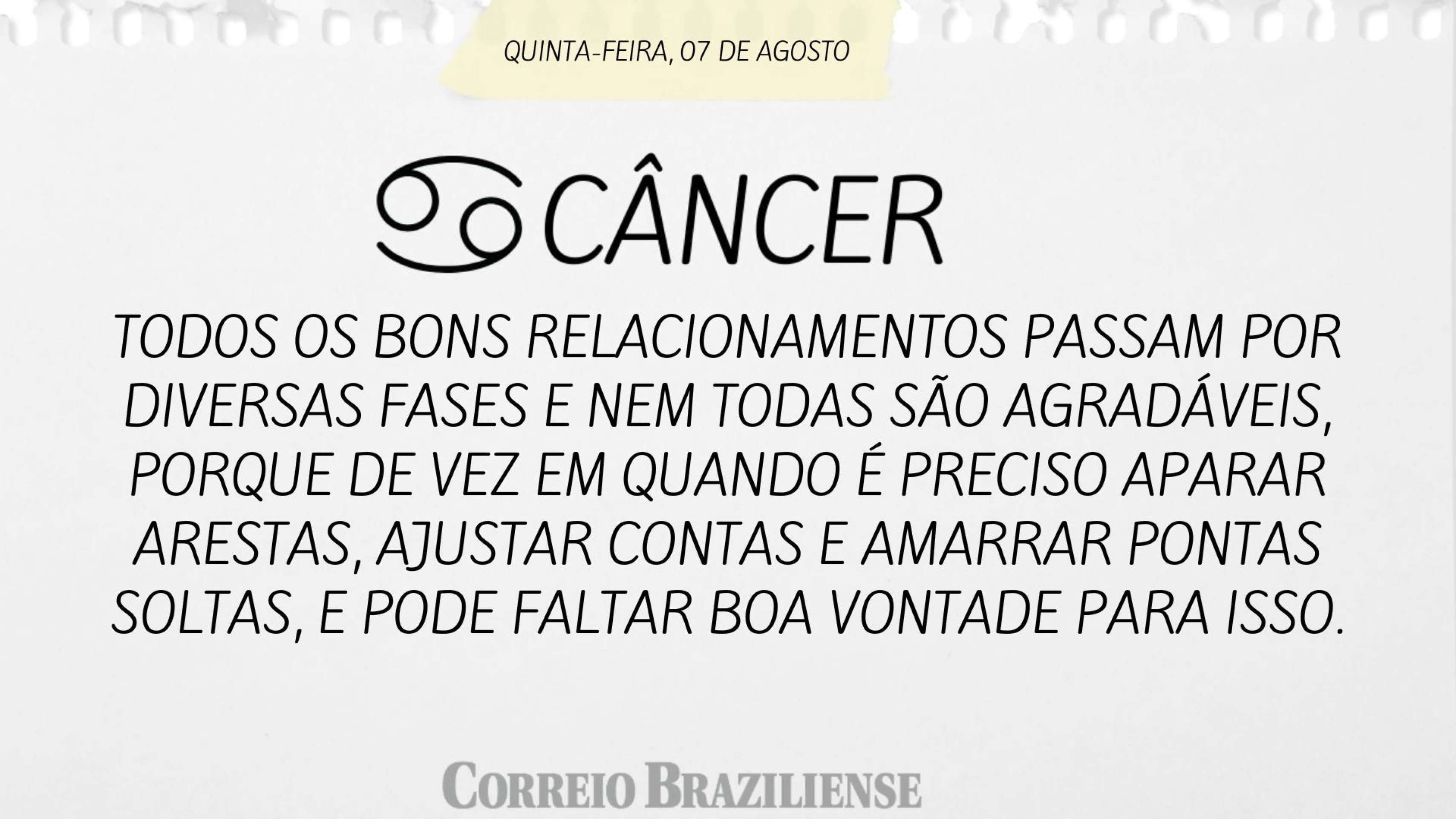 CÂNCER | 7 DE AGOSTO DE 2025