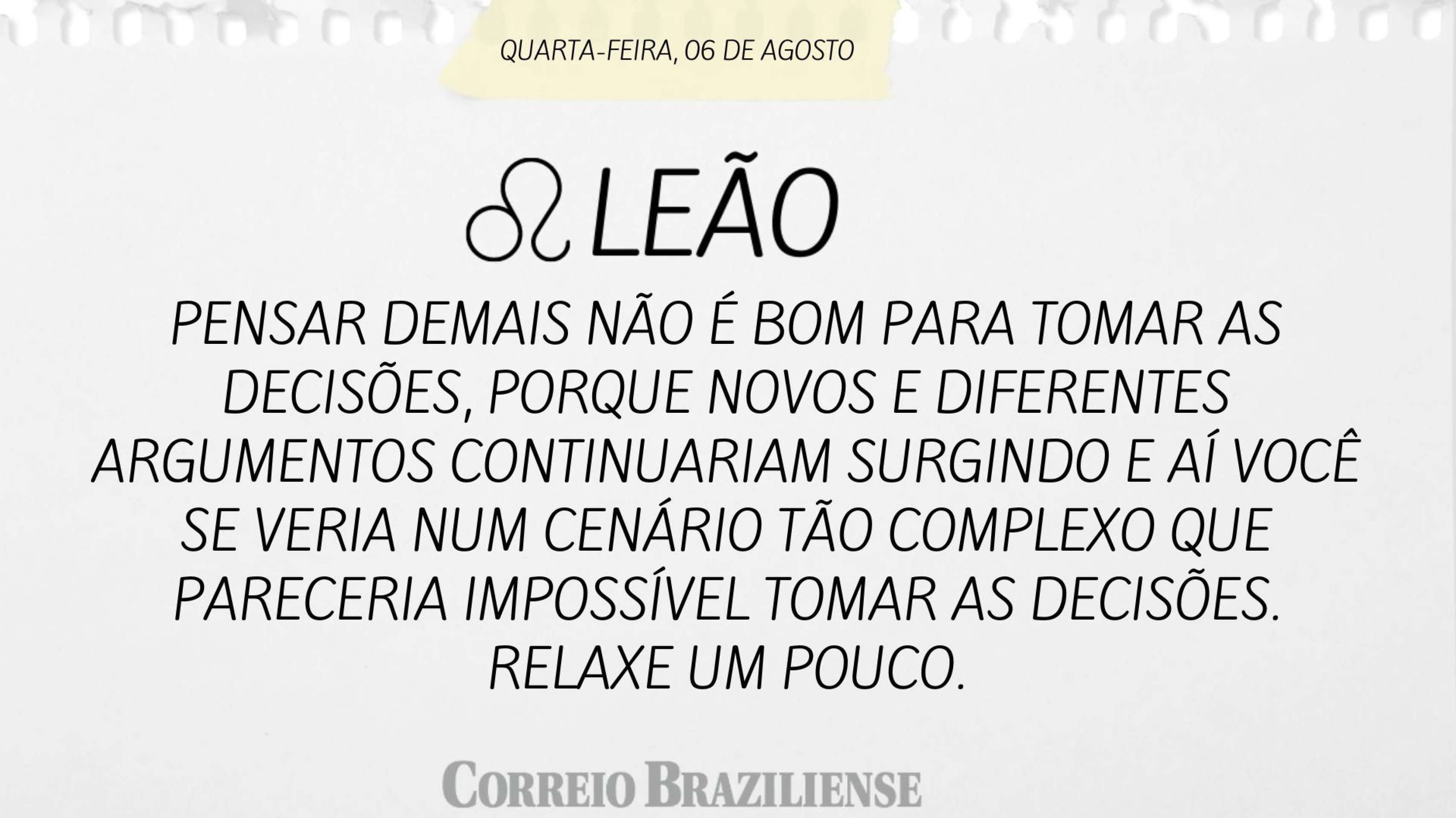 LEÃO | 6 DE AGOSTO DE 2025