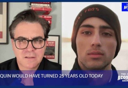 Jornalista Jim Acosta publicou entrevista com Joaquin Oliver, que morreu em um massacre escolar em 2018 -  (crédito: YouTube / Jim Acosta)