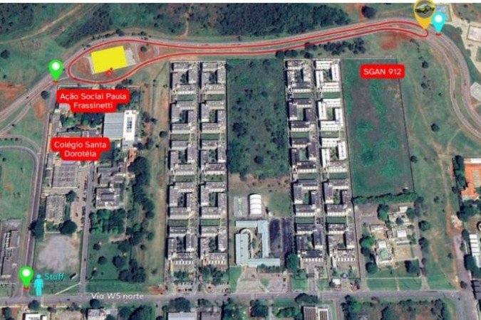 Em razão da competição de ciclismo (JEDF), o Detran-DF fará bloqueios na via de contorno do Parque Burle Marx, na Asa Norte, das 7h às 13h. -  (crédito: Divulgação (Detran-DF))