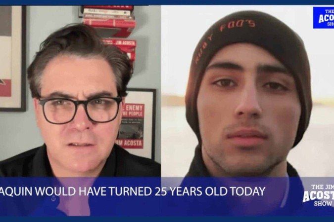 Jornalista Jim Acosta publicou entrevista com Joaquin Oliver, que morreu em um massacre escolar em 2018 - (crédito: YouTube / Jim Acosta) Jornalista Jim Acosta publicou entrevista com Joaquin Oliver, que morreu em um massacre escolar em 2018 - (crédito: YouTube / Jim Acosta)