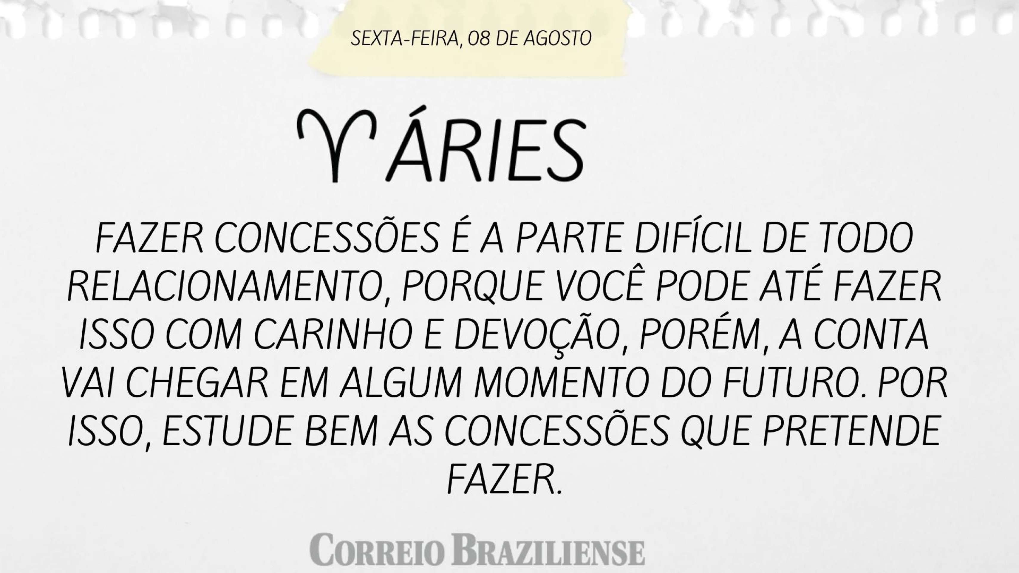 ÁRIES | 8 DE AGOSTO DE 2025