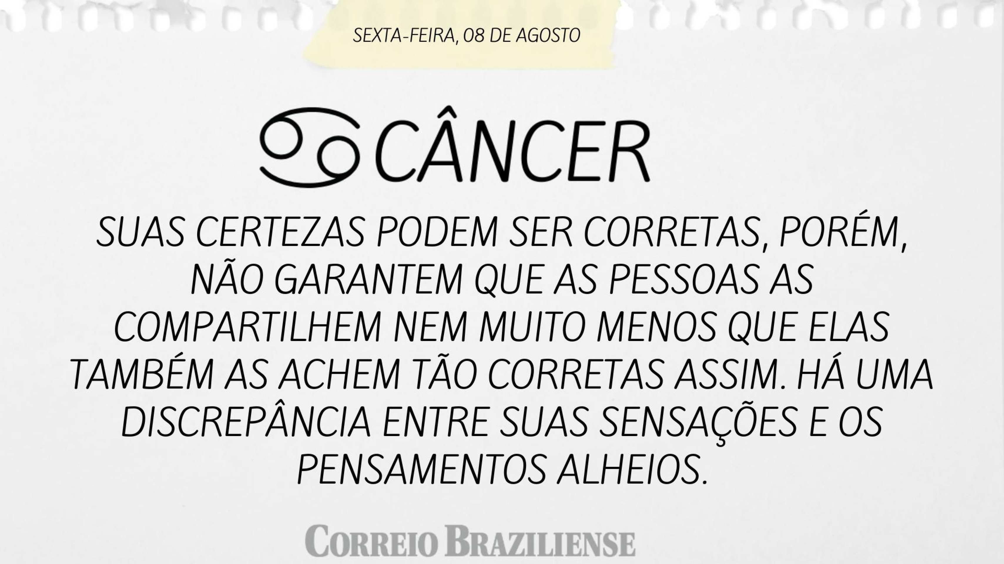 CÂNCER | 8 DE AGOSTO DE 2025