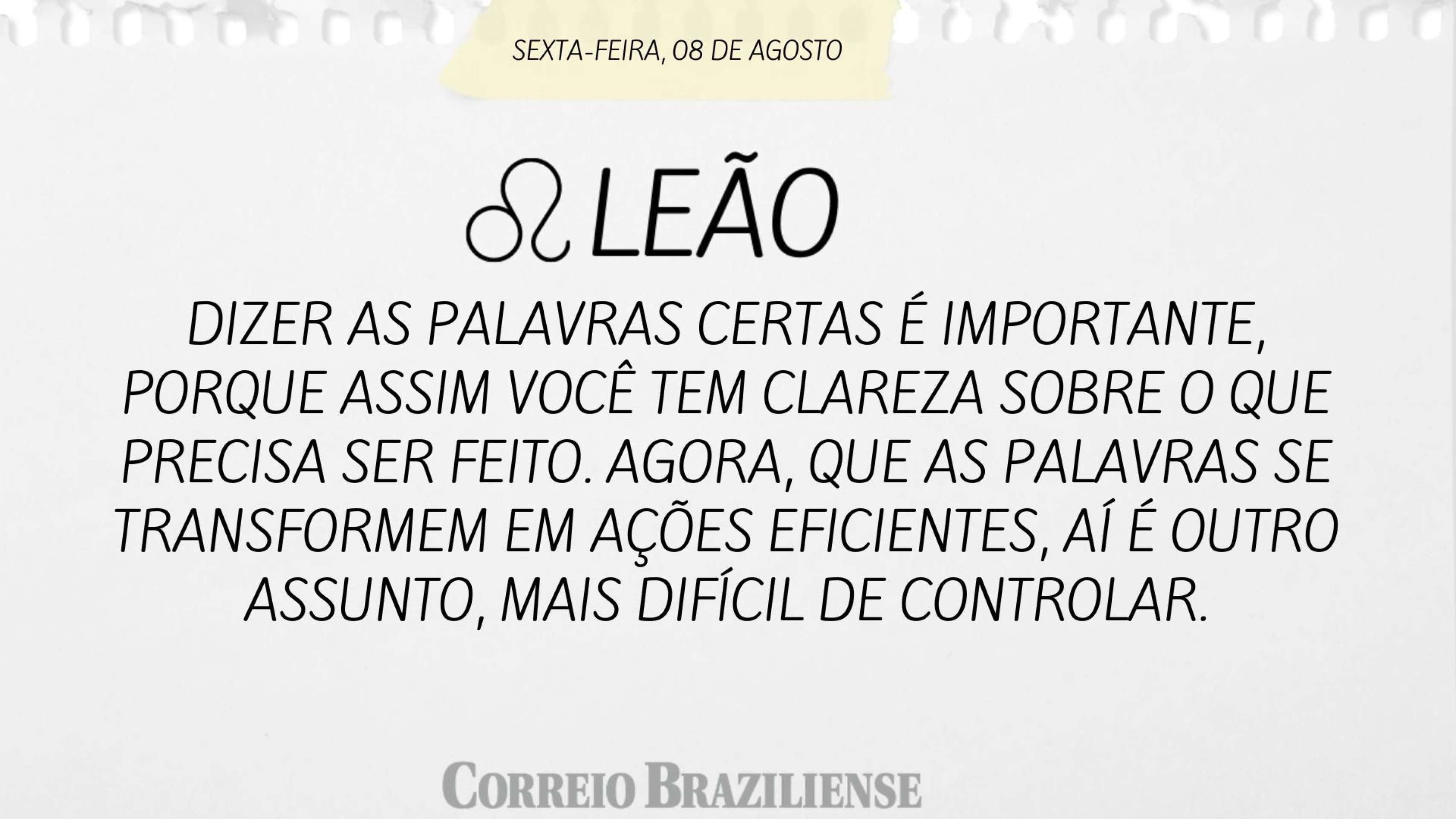 LEÃO | 8 DE AGOSTO DE 2025