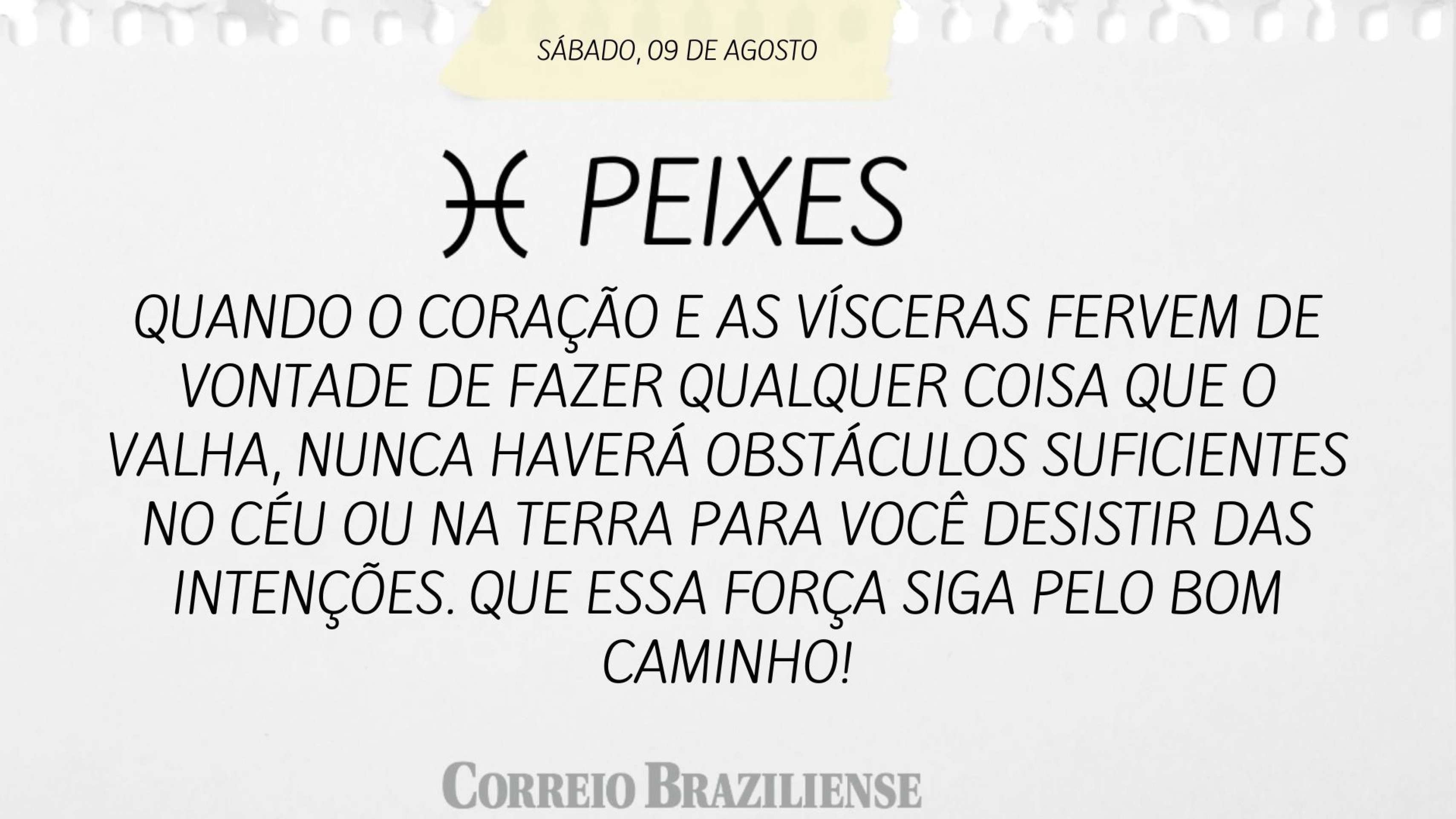 PEIXES | 9 DE SETEMBRO DE 2025
