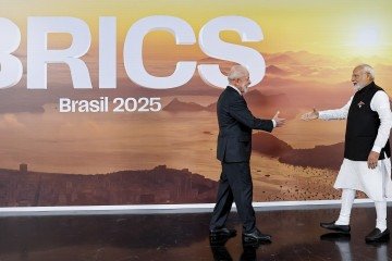 Lula e Modi conversaram na quinta-feira sobre estreitar relações, mas negam que queiram afrontar os EUA -  (crédito: Ricardo Stuckert/PR)