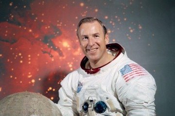 Lovell estava na primeira missão tripulada a pousar na Lua -  (crédito: Reprodução/NASA)