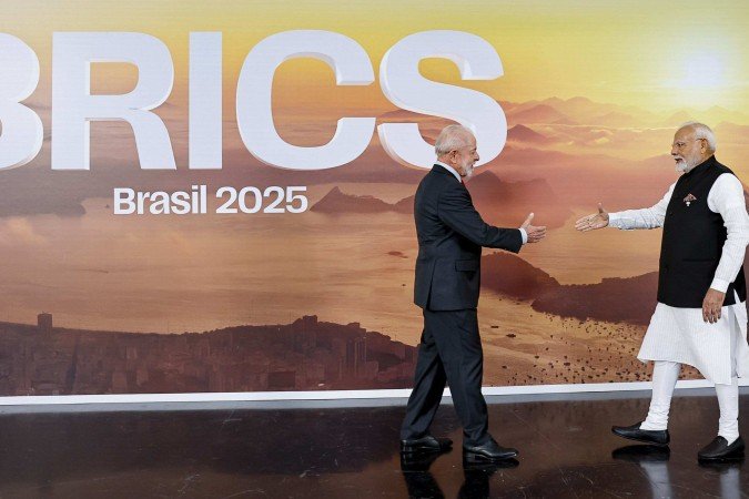 Lula e Modi conversaram na quinta-feira sobre estreitar relações, mas negam que queiram afrontar os EUA - (crédito: Ricardo Stuckert/PR) Lula e Modi conversaram na quinta-feira sobre estreitar relações, mas negam que queiram afrontar os EUA - (crédito: Ricardo Stuckert/PR)