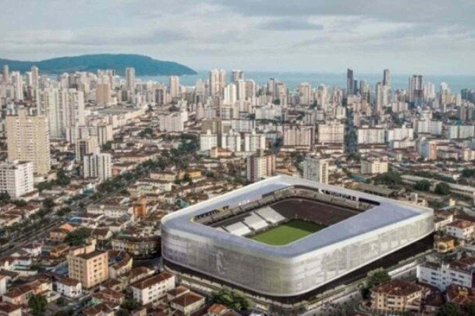 Prefeitura de Santos anuncia aprovação do projeto da nova Arena do Santos -  (crédito: Foto: Divulgação / Santos FC)
