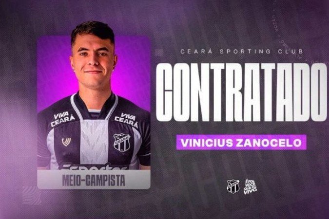 Zanocelo chega ao Ceará após atuar no futebol português - (crédito: Foto: Divulgação/Ceará SC) Zanocelo chega ao Ceará após atuar no futebol português - (crédito: Foto: Divulgação/Ceará SC)