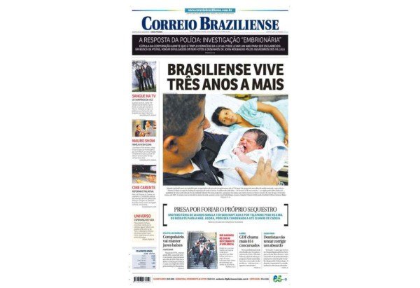 Capa do Correio Braziliense de 22 de outubro 2009