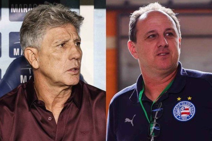 Renato Gaúcho e Rogério Ceni se enfrentam pela décima vez como treinadores de futebol - (crédito: Fotos: Lucas Merçon/Fluminense e Letícia Martins/EC Bahia) Renato Gaúcho e Rogério Ceni se enfrentam pela décima vez como treinadores de futebol - (crédito: Fotos: Lucas Merçon/Fluminense e Letícia Martins/EC Bahia)