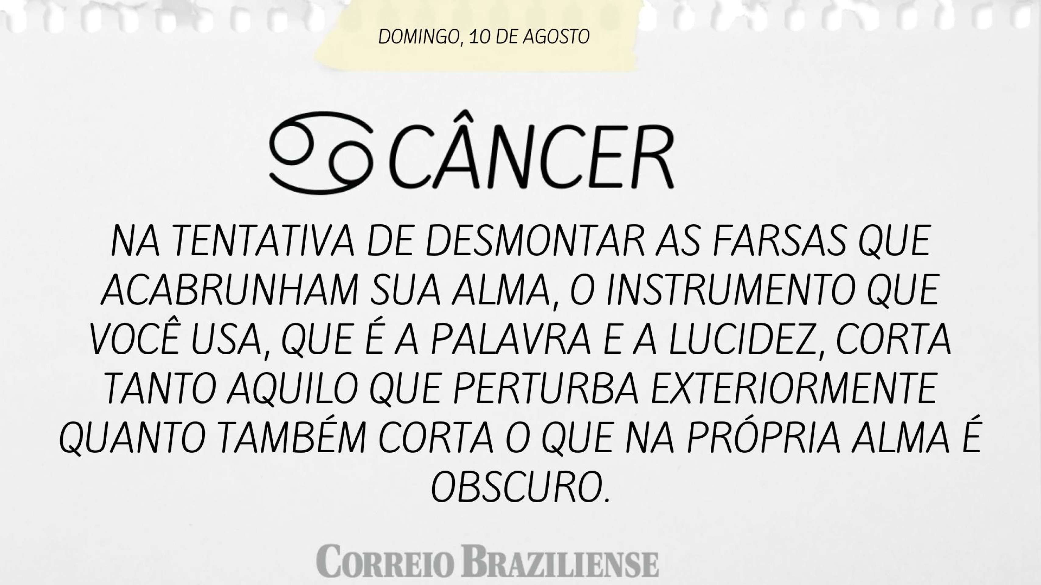 Horóscopo 10 de agosto de 2025