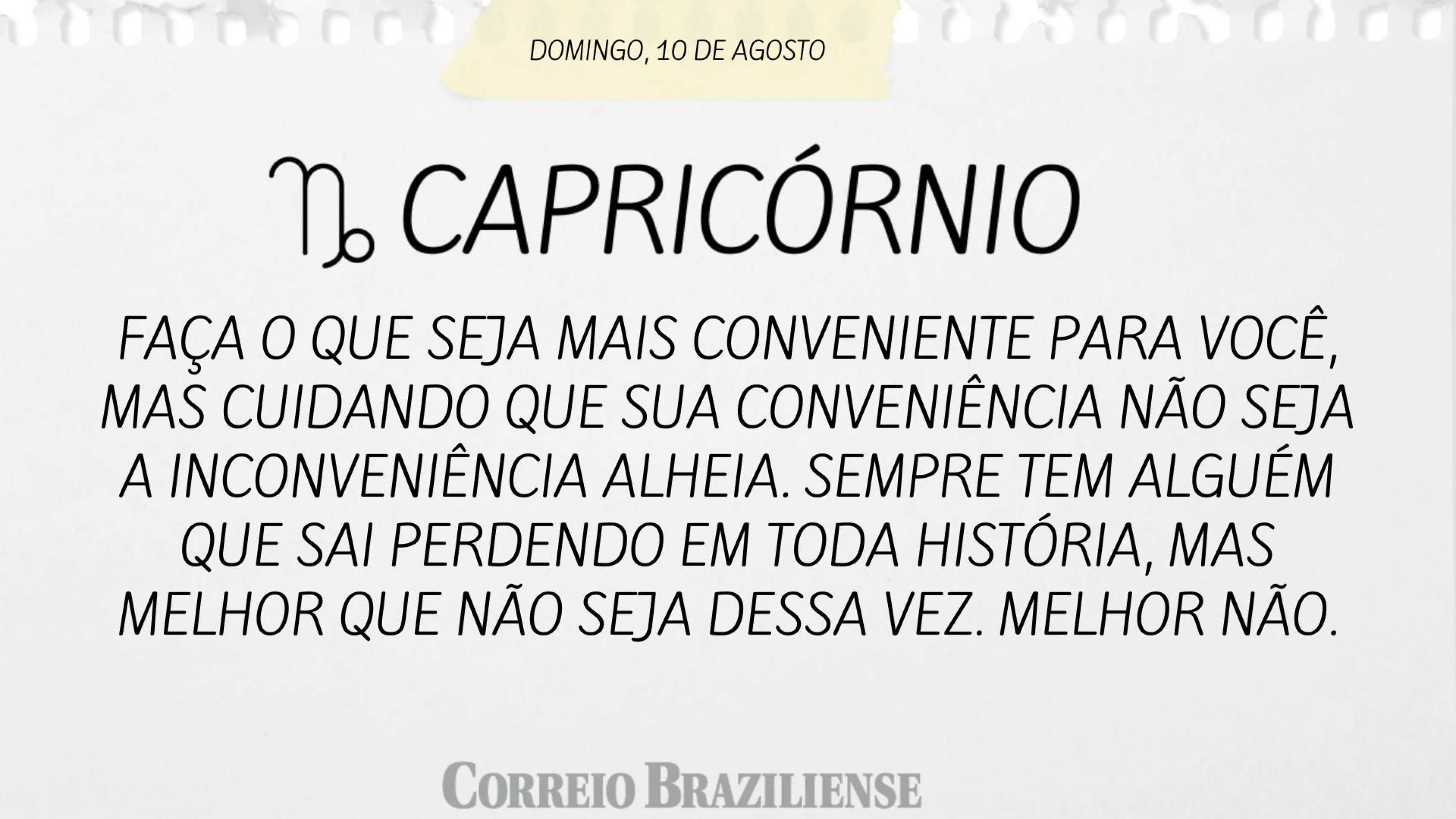 Horóscopo 10 de agosto de 2025