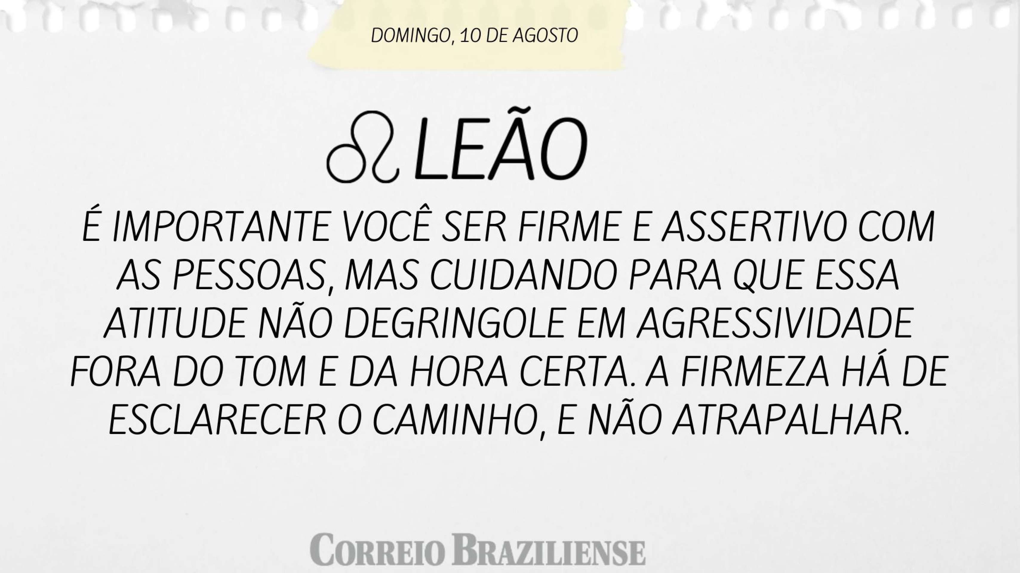 Horóscopo 10 de agosto de 2025