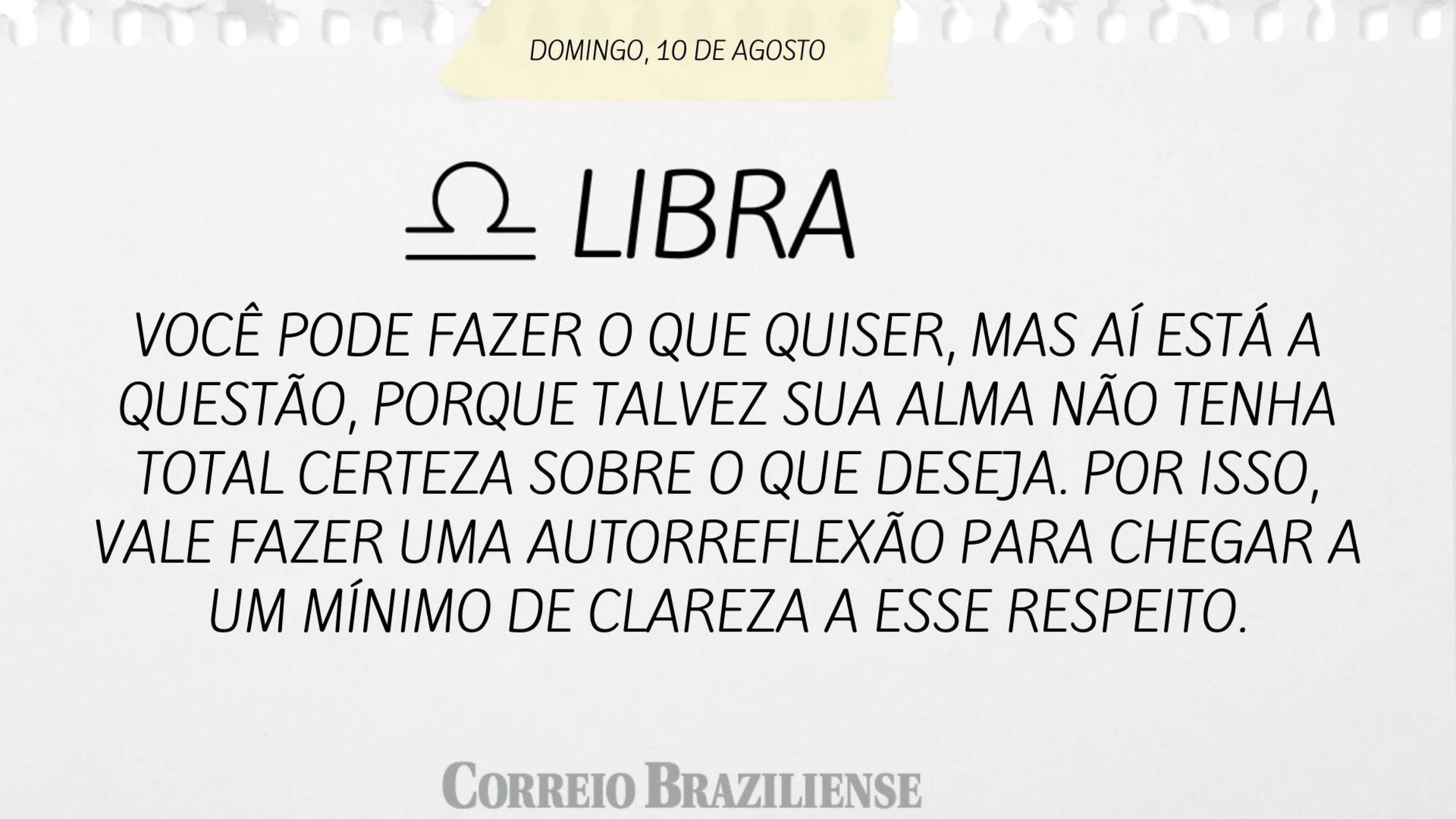 Horóscopo 10 de agosto de 2025