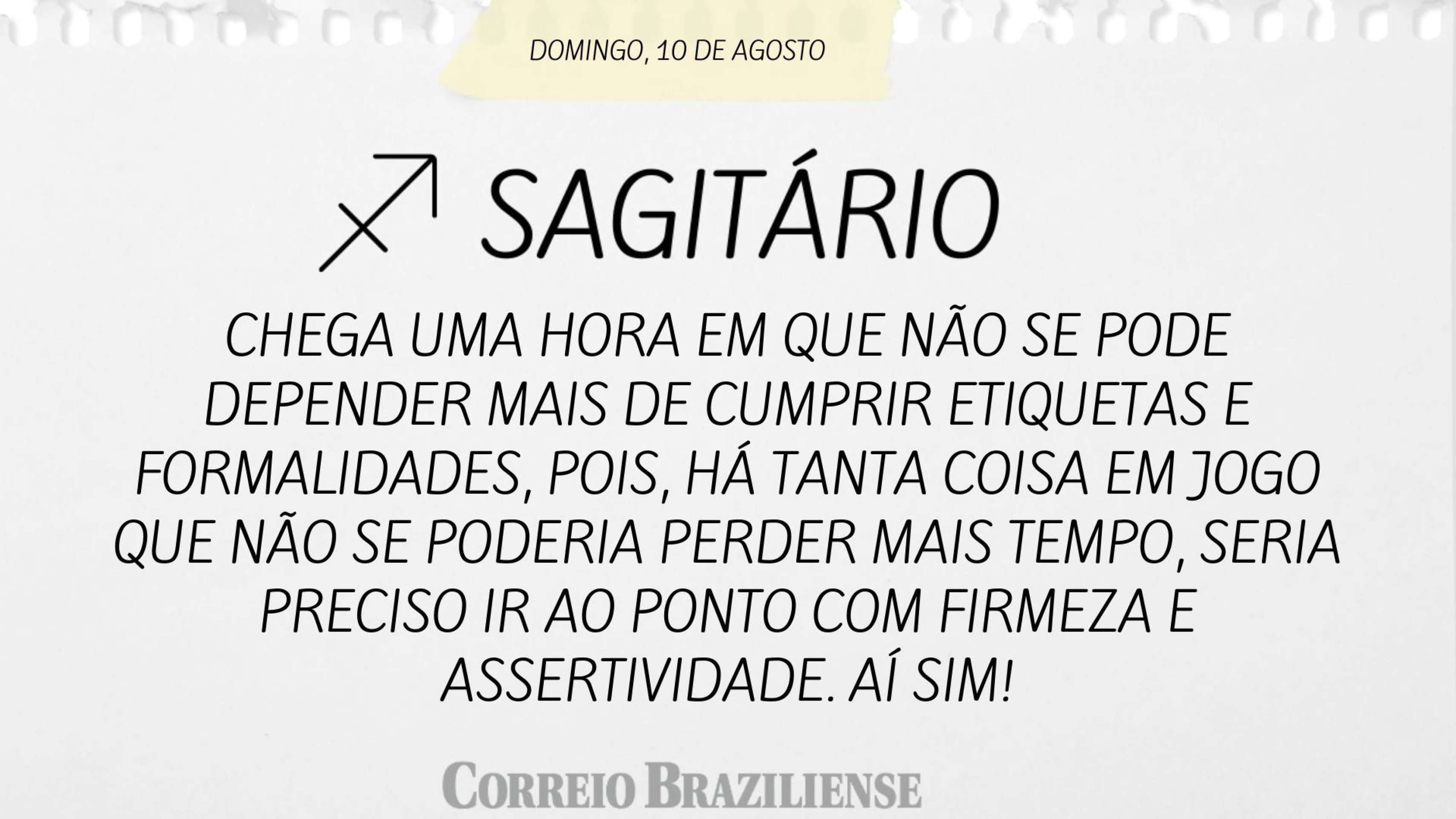 Horóscopo 10 de agosto de 2025