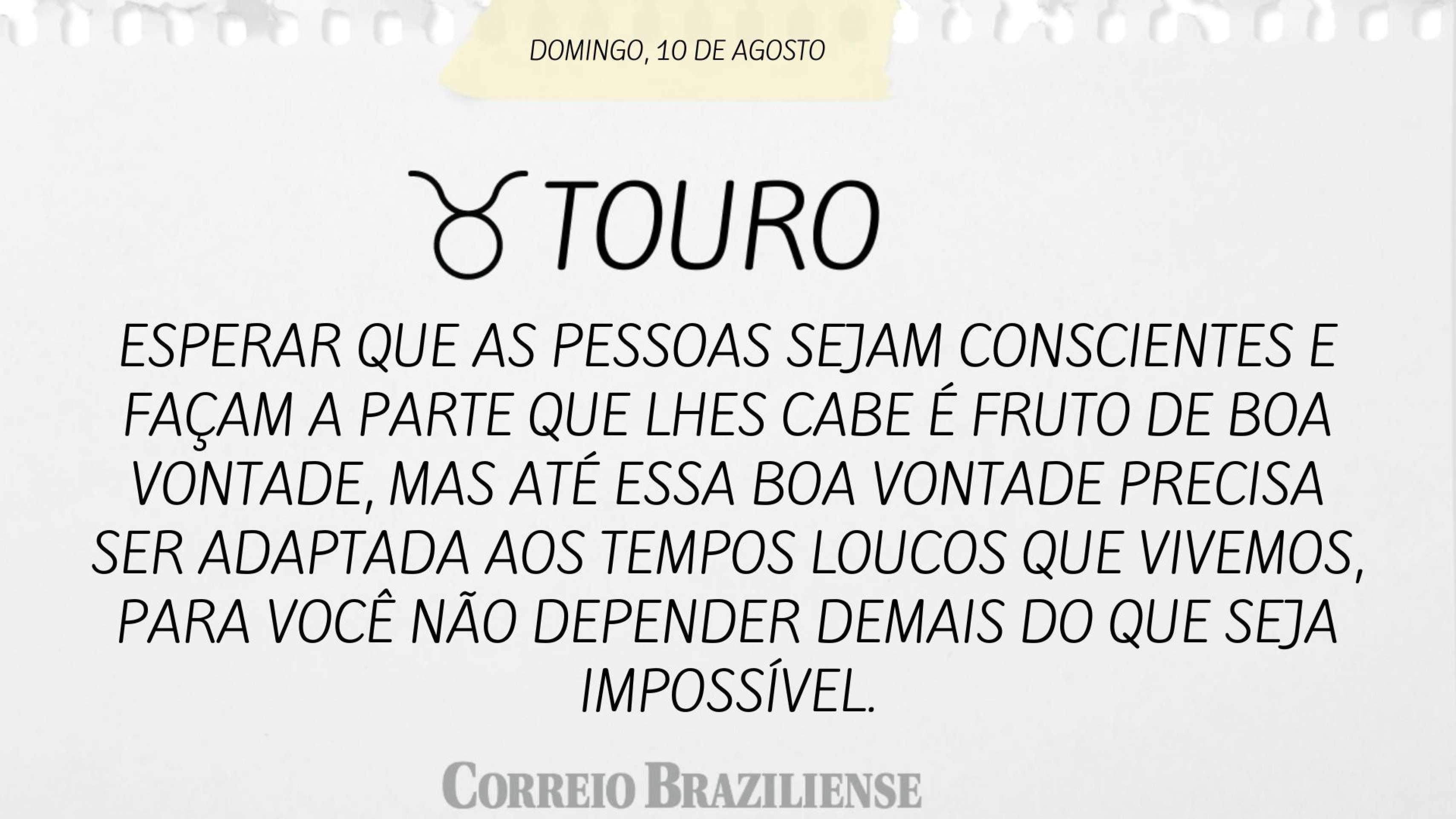 Horóscopo 10 de agosto de 2025