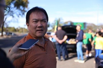 Personagem Vanderlei no Ato bolsonarista - 10/8/2025