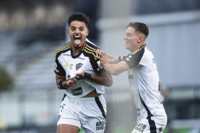 Gabriel Menino, meia do Atlético-MG, marca gol mais rápido do Brasileirão 2025 -  (crédito: Foto: Pedro Souza/Atlético-MG)