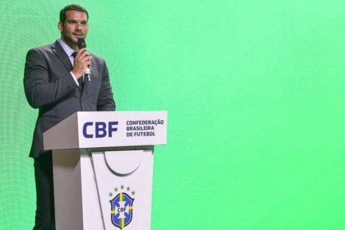 Samir Xaud em evento nesta segunda-feira, no Rio de Janeiro -  (crédito: Fotos: Staff Images / CBF)