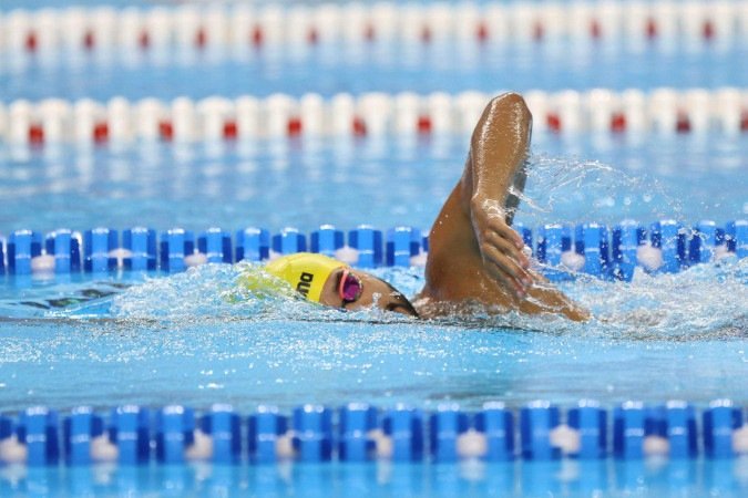 Brasileiros tiveram boa sintonia com as Ã¡guas da capital paraguaia e comeÃ§aram subindo bastante ao pÃ³dio na modalidade     -  (crédito: Ana Patricia/COB)