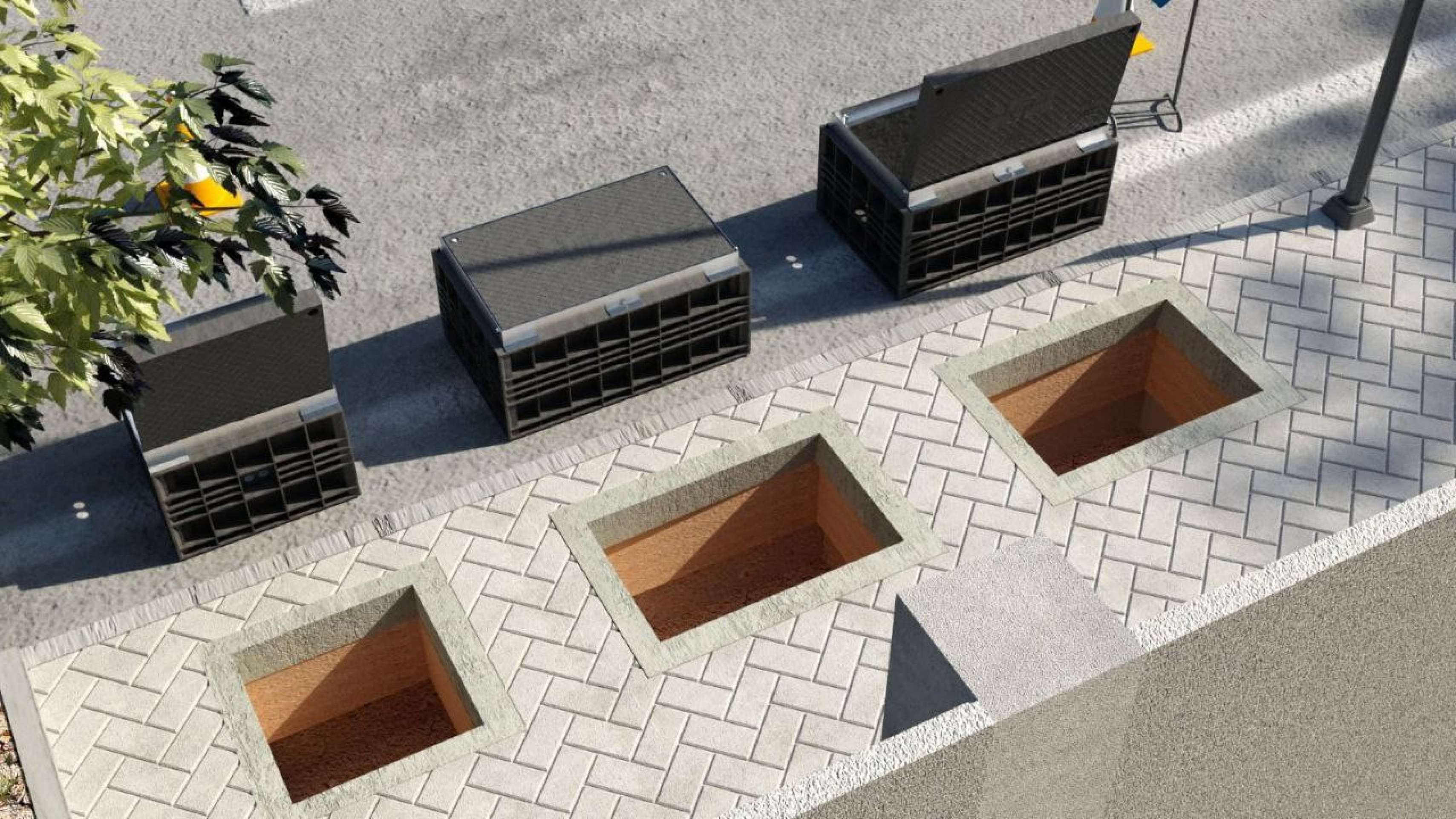 Caixa de passagem feita à base de plástico oferece mais resistência e durabilidade em relação ao concreto tradicional. 