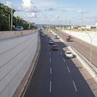 Vaduto do Jardim Botânico leva celeridade para mais de 50 mil motoristas por dia -  (crédito: Tony Oliveira/Agência Brasília)