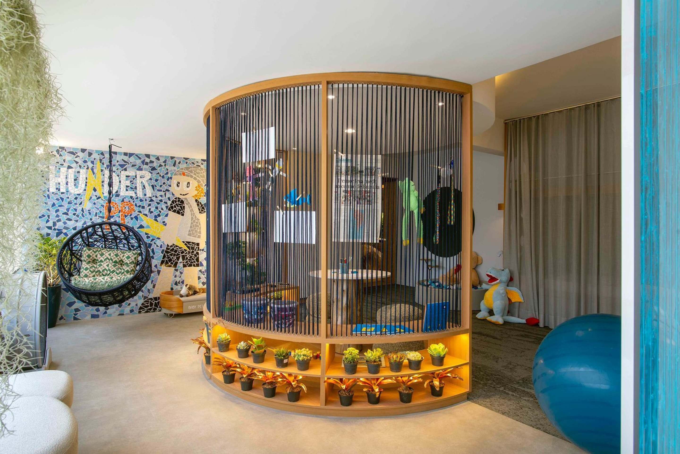 O ambiente Mundo Azul foi pensado para crianças no espectro autista 