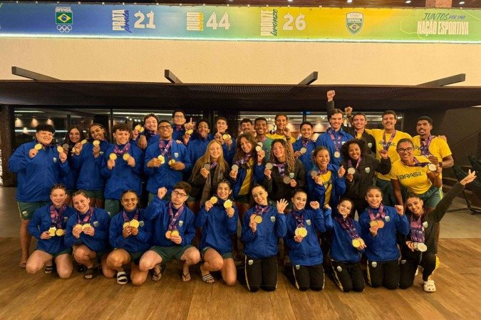 Time Brasil segue acumulando conquistas e disparado como líder do quadro de medalhas do Pan Júnior -  (crédito: Divulgação/COB)
