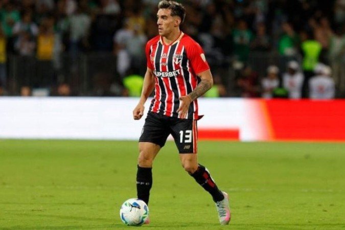 Enzo Díaz explicou lance mais polêmico do jogo entre Atlético Nacional e São Paulo - (crédito: Foto: Rubens Chiri/Saopaulofc.net) Enzo Díaz explicou lance mais polêmico do jogo entre Atlético Nacional e São Paulo - (crédito: Foto: Rubens Chiri/Saopaulofc.net)