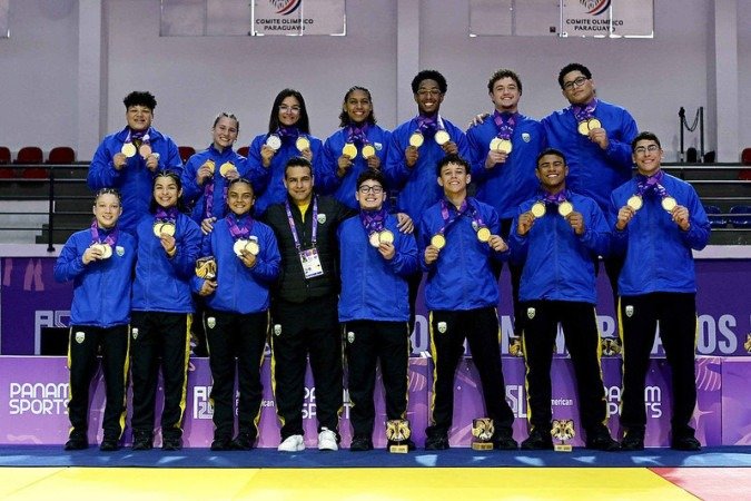 Equipe brasileira de judô foi a Assunção com 14 atletas: todas voltam para casa com as duas medalhas possíveis - (crédito: Alexandre Loureiro/CBJ) Equipe brasileira de judô foi a Assunção com 14 atletas: todas voltam para casa com as duas medalhas possíveis - (crédito: Alexandre Loureiro/CBJ)